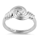 Sterling Silver Circle Swirl Ring