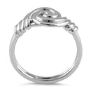 Sterling Silver Circle Swirl Ring