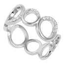 Sterling Silver Circles Eternity CZ Ring