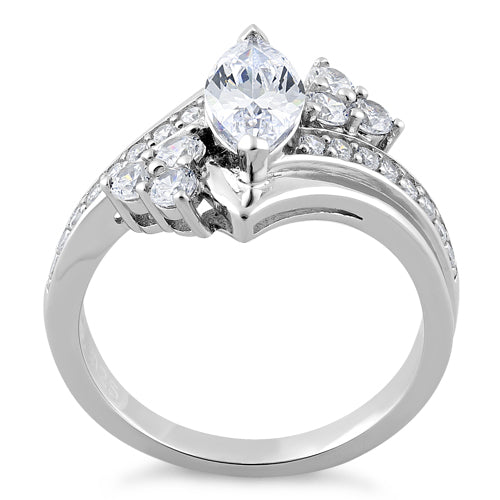 Sterling Silver Classy Marquise CZ Ring