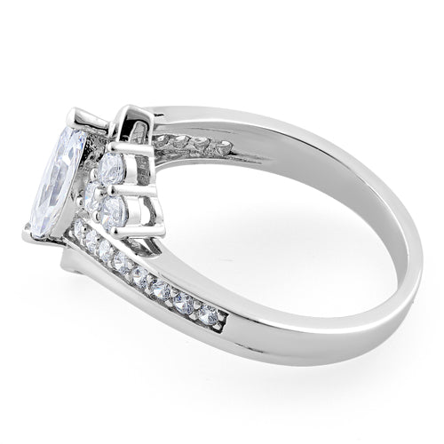 Sterling Silver Classy Marquise CZ Ring