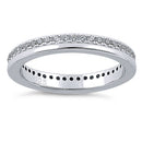 Sterling Silver Clear CZ Eternity Band