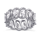 Sterling Silver Eternity Marquise Clear CZ Ring