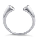 Sterling Silver Clear U Shaped Clear CZ Eternity Ring