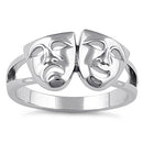 Sterling Silver Comedy & Tragedy Ring