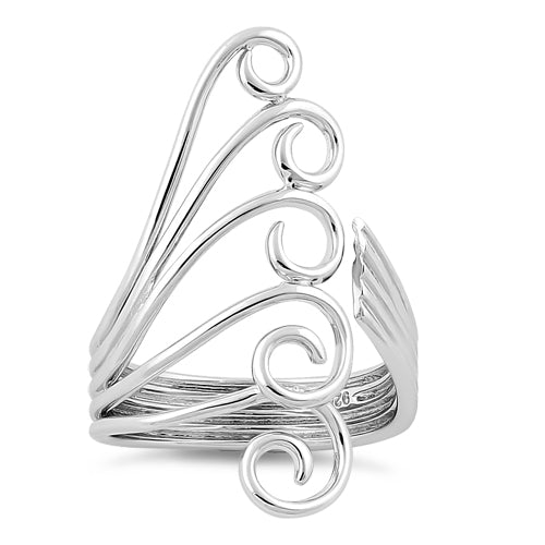 Sterling Silver Crashing Waves Ring