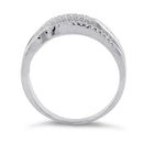 Sterling Silver Crooked CZ Ring