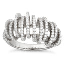 Sterling Silver Crooked CZ Ring
