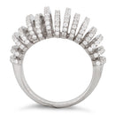 Sterling Silver Crooked CZ Ring