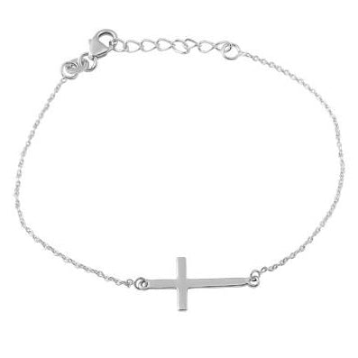 Sterling Silver Cross Bracelet