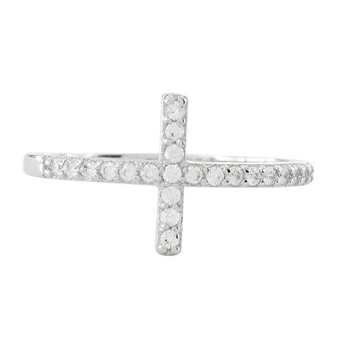 Cross Ring Silver Adjustable Cross Love Heart Open Ring Crucifix Ring Women Rings for Ladies Girls Cross Ring Silver Adjustable Cross Love Heart Open Ring Crucifix Ring Women Rings for Ladies Girls