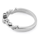 Sterling Silver Cross Leaf Ring