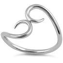 Sterling Silver Curly Hook Ring