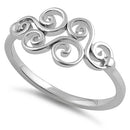 Sterling Silver Curly Waves Ring
