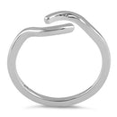 Sterling Silver Curved Line Ring