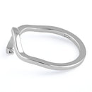 Sterling Silver Curved Line Ring