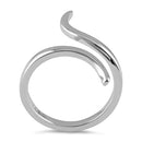 Sterling Silver Curved Line Ring