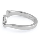 Sterling Silver Swirl Bar Line Ring