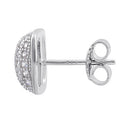 Sterling Silver Cushion CZ Earrings