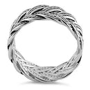 Sterling Silver Deep Woven Ring