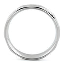 Sterling Silver Diamond Cut 2 Layer Lines Wedding Band Ring