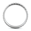 Sterling Silver Diamond Cut 2 Layer Zig Zag Wedding Band Ring