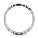 Sterling Silver Diamond Cut Lines Wedding Band Ring