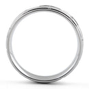 Sterling Silver Diamond Cut M Shaped Wedding Band Ring