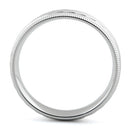 Sterling Silver Diamond Cut Slanting Lines Wedding Band Ring