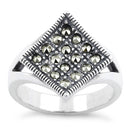 Sterling Silver Diamond Marcasite Ring