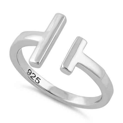 Sterling Silver Double Bar Ring