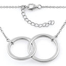 Sterling Silver Double Circle Necklace