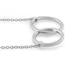 Sterling Silver Double Circle Necklace