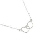 Sterling Silver Double Heart Necklace