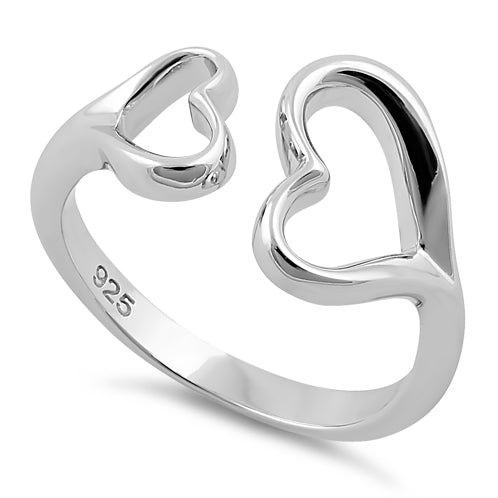 Sterling Silver Double Heart Ring