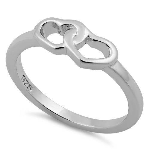 Sterling Silver Double Heart Ring