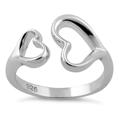 Sterling Silver Double Heart Ring