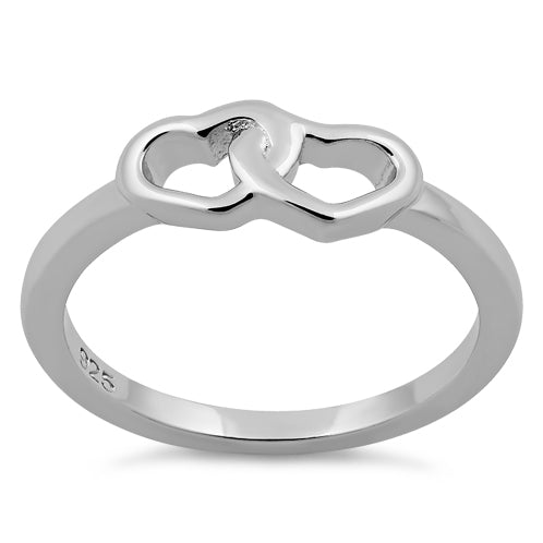 Sterling Silver Double Heart Ring