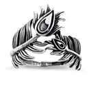 Sterling Silver Double Leaf Flower Ring