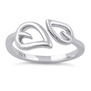 Sterling Silver Double Leaf Ring
