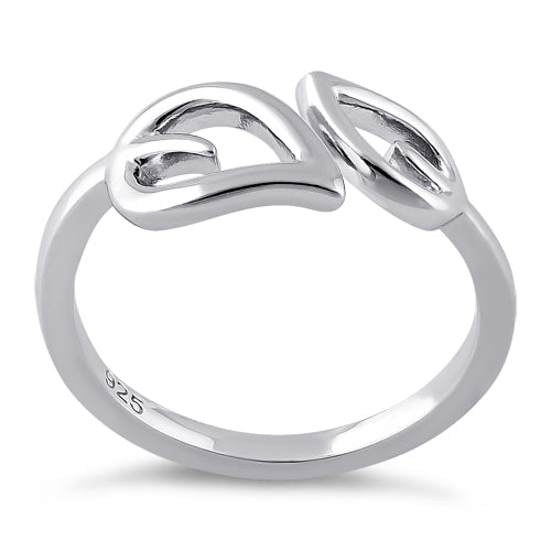 Sterling Silver Double Leaf Ring