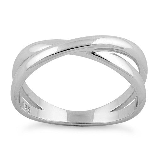 Wholesale Sterling Silver Double Overlapping Ring for Sale