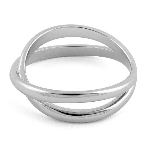 Sterling Silver Double Overlapping Ring