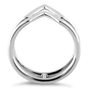 Sterling Silver Double V Ring