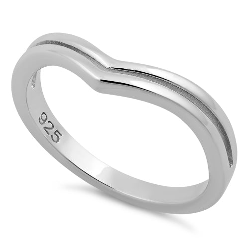 Sterling Silver Double V Ring