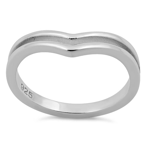 Sterling Silver Double V Ring