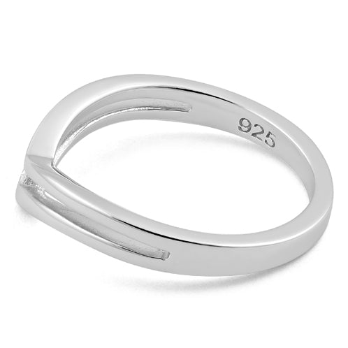 Sterling Silver Double V Ring