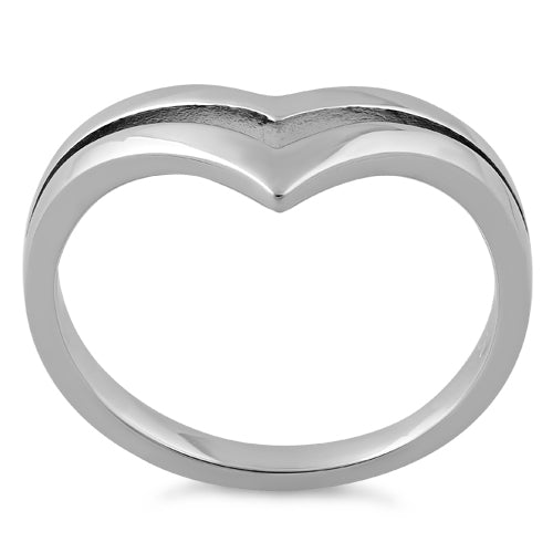 Sterling Silver Double V Ring