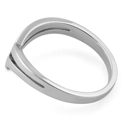 Sterling Silver Double V Ring