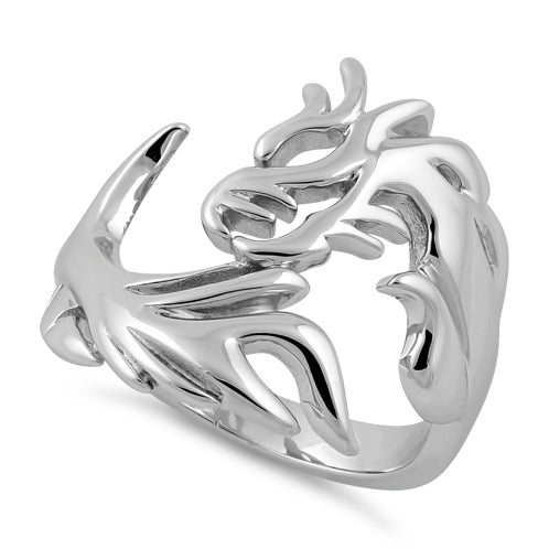 Sterling Silver Dragon Ring